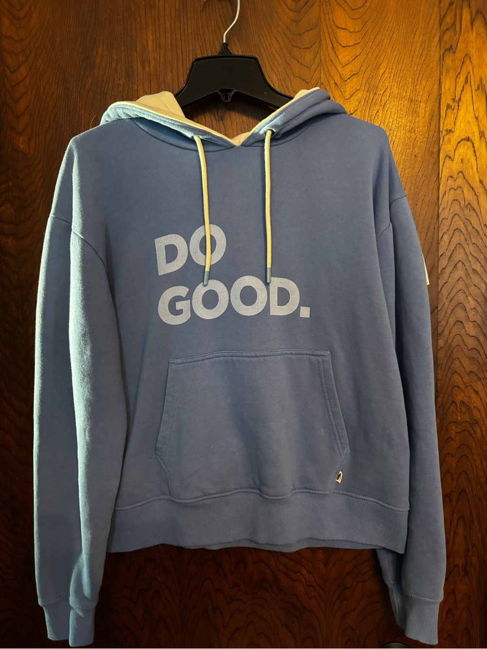 cotopaxi light blue "DO GOOD." Pullover Hoodie